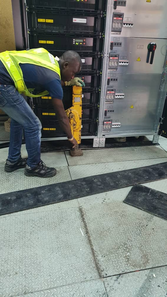 Raznof engineer servicing an energy system